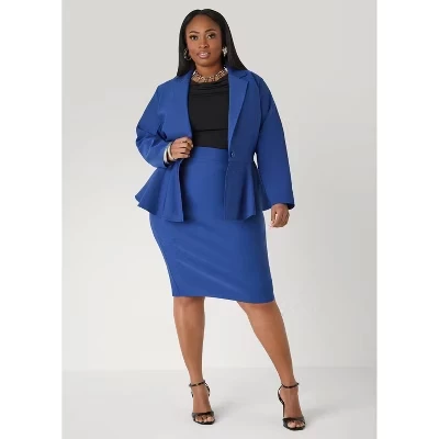 Женская юбка Ashley Stewart Millennium, синяя