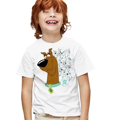 Футболка Scooby Doo с коротким рукавом для мальчиков! Эволюция белой футболки Scoobydoo