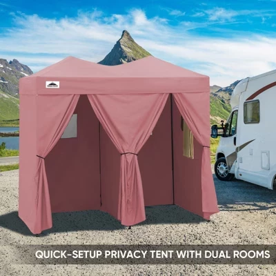 Палатка‑раздевалка Eagle Peak Pop‑Up двойная 2,44×1,22 м, розовая