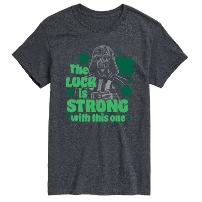 Мужская футболка с коротким рукавом Luck Is Strong и графическим рисунком heather charcoal