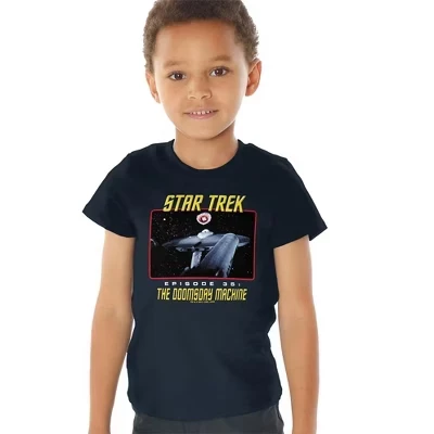 Детская футболка Star Trek «Машина Судного дня», синяя