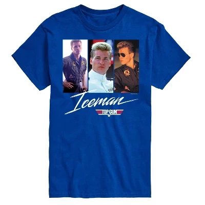 Мужская футболка Top Gun Iceman, королевская синяя