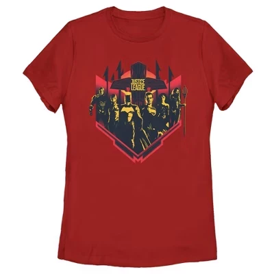 Женская футболка DC Comics Justice League, красная