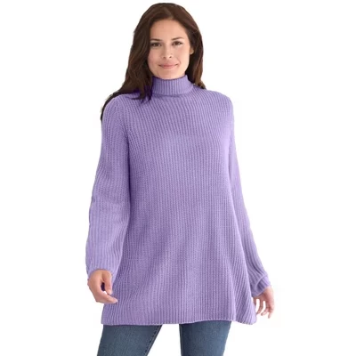 Пуловер Shaker Swing Sweater мягкий ирис