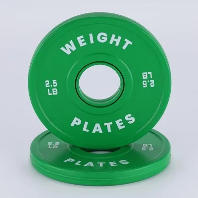 2 Inch Fractional Weight Plates Set, 1.25-10 LB Pairs Rubber Coated Color Coded for Gym Home Compatible with Standard Barbells green