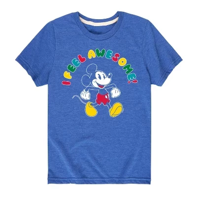 I Feel Awesome Short Sleeve Graphic T-Shirt blue (2)