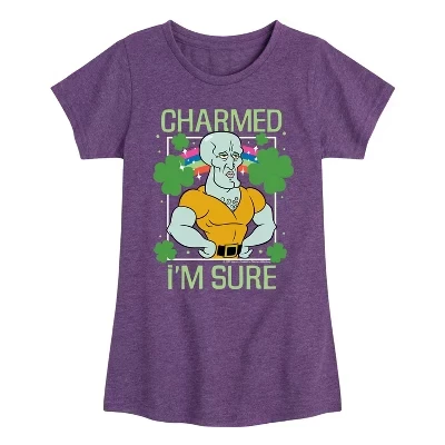 Футболка для девочек SpongeBob Charmed, фиолетовая