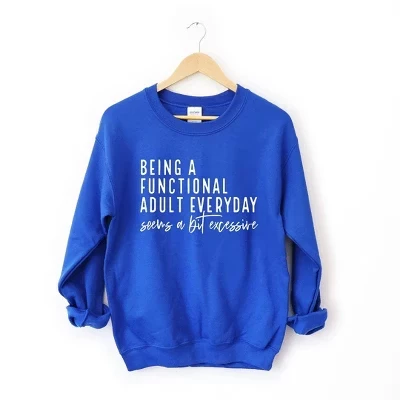 Женская графическая толстовка Functional Adult royal