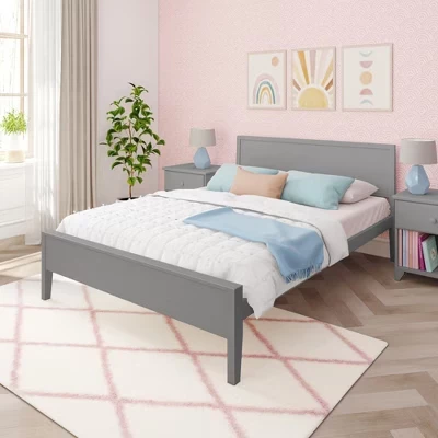 Детская кровать Max & Lily Queen из массива, серая