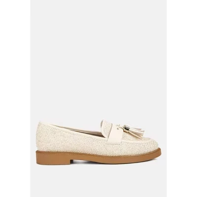 Женские лоферы London Rag Foxford из рафии, бежевые