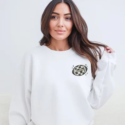 Женская толстовка с рисунком Football Sparkles Distressed - белая