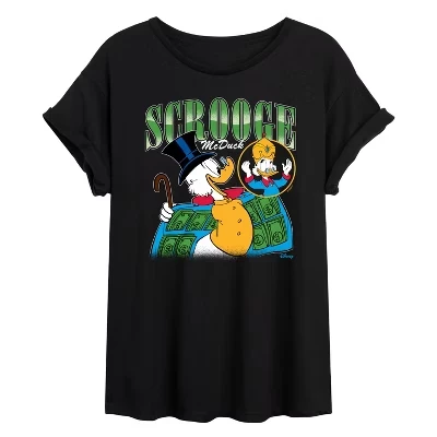 Женская футболка с объемным рисунком Scrooge McDuck Bootleg - Утиные сказки - Бутлег от Scrooge McDuck, черная