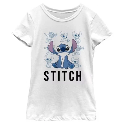 Футболка для девочек Lilo & Stitch «Стич», белая