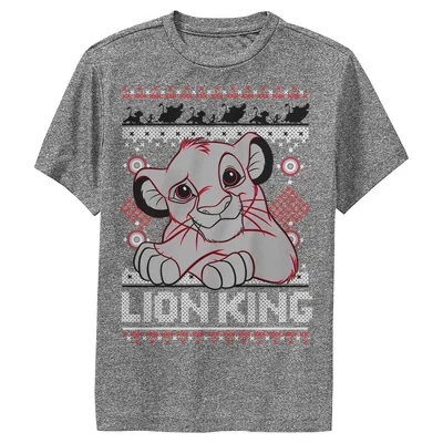 Спортивная футболка для мальчиков The Lion King Simba, угольно-серая