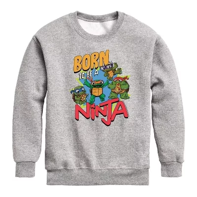 Детский флисовый свитшот Teenage Mutant Ninja Turtles, серый меланж