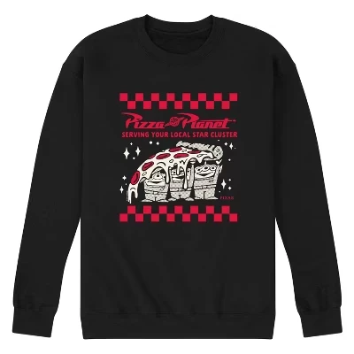 Мужская флисовая толстовка Pizza Planet Box с графическим рисунком, черный