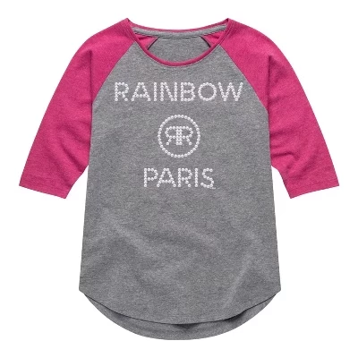 Футболка Rainbow Paris Pearls с регланом и графическим принтом 