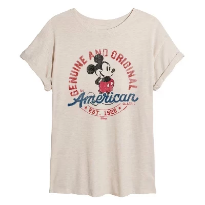 Женская оверсайз футболка Disney Mickey American Original, слоновая кость