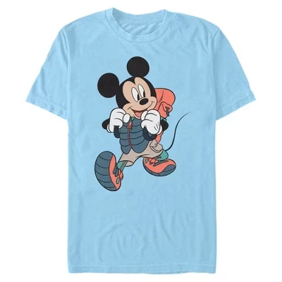 Мужская футболка с рюкзаком Mickey & Friends светло-голубого цвета