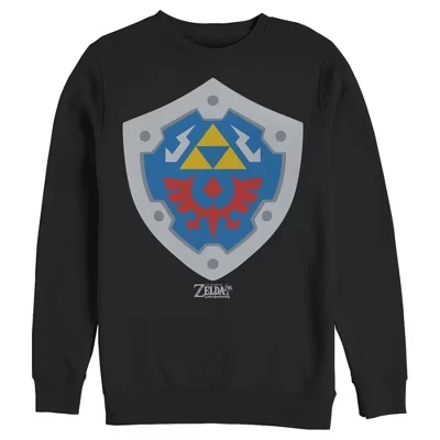 Мужская толстовка Legend of Zelda Link's Awakening Hylian Shield черного цвета