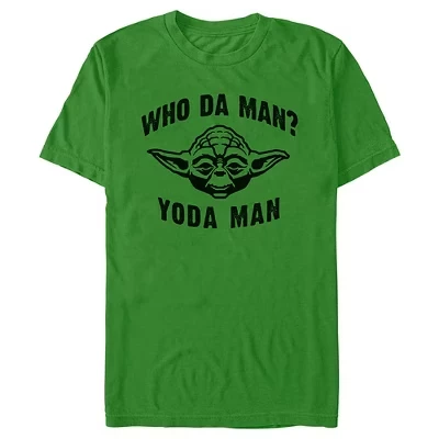 Мужская футболка Who Da Man Yoda : The Empire наносит ответный удар, зеленая