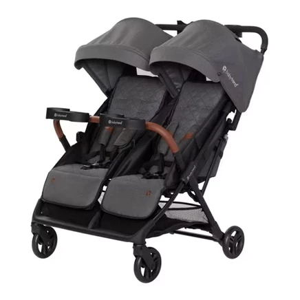 Двухместная полноразмерная коляска York Compact Side-By-Side - Космический серый