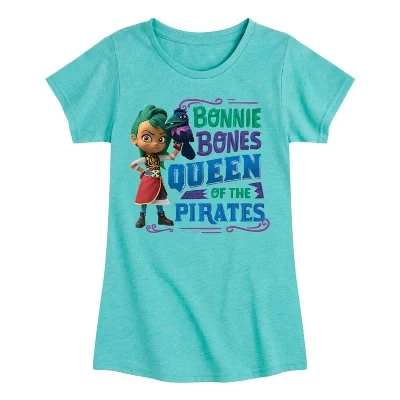 Облегающая футболка с коротким рукавом и рисунком Bonnie Bones Queen of the Pirates бирюзового цвета