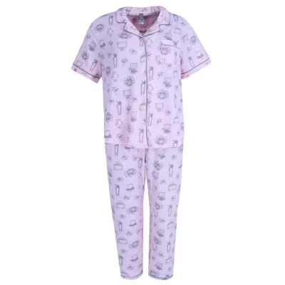 Женский комплект пижам PJ Couture с брюками капри, розовый