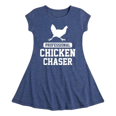 Профессиональное платье с графическим принтом в стиле Chicken Chaser Fit & Flair C коротким рукавом