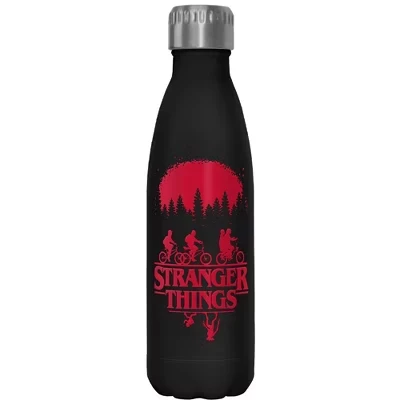 Термобутылка из нержавеющей стали Stranger Things, черная