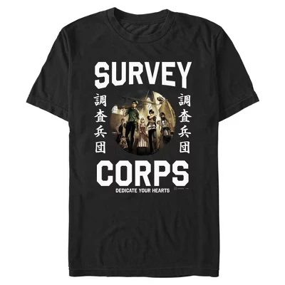 Мужская футболка Survey Corps Scene черного цвета