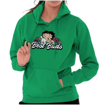 Женское худи Brisco Brands Betty Boop Pudgy, зеленое