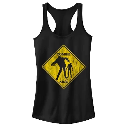 Женская майка для юниоров Lost Gods Halloween Zombie Crossing Racerback черный