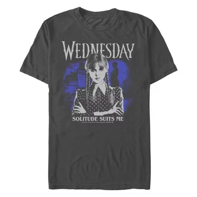 Мужская футболка Wednesday Solitude Suits Me, графитовая