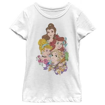 Футболка для девочек Disney Artistic Portrait, белая