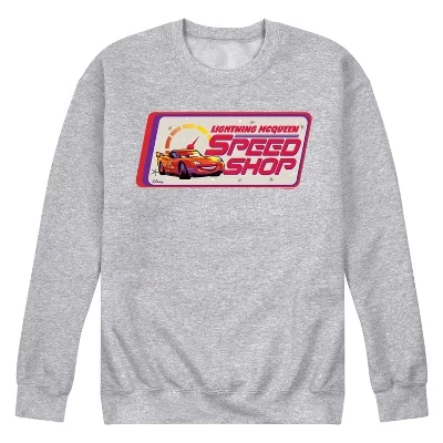 Мужская - - Флисовая толстовка с графическим принтом Lightning McQueen Speed Shop athletic heather