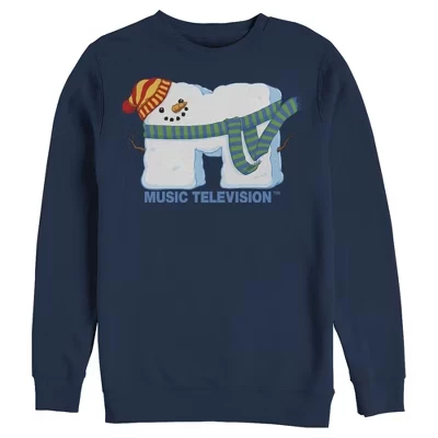 Мужской свитшот MTV Christmas Snowman Logo, синий