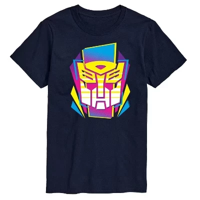 Мужская футболка с изображением автобота Icon Autobot с коротким рукавом в полутонах, синяя