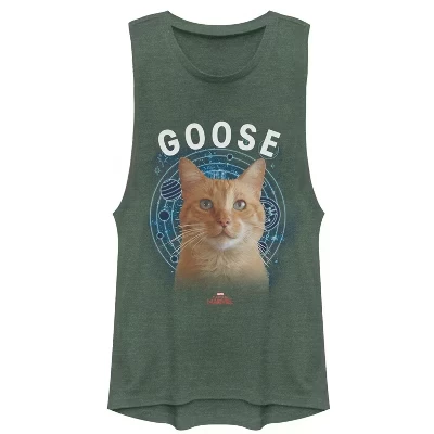 Женская майка Marvel Captain Marvel Goose, зеленая