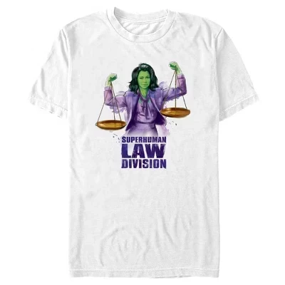 Мужская футболка She-Hulk: Attorney at Law SLD Super Strong Lawyer белого цвета
