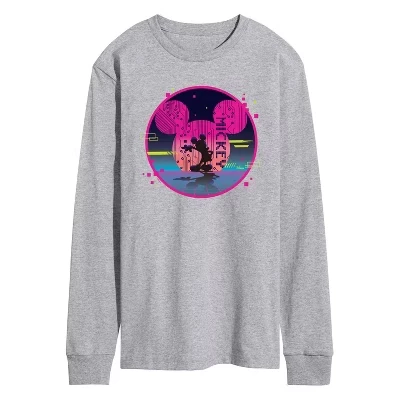 Мужская футболка с длинным рукавом Mickey Sphere и графическим рисунком athletic heather