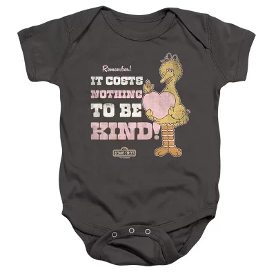 Боди для младенцев Sesame Street Big Bird, графитовое