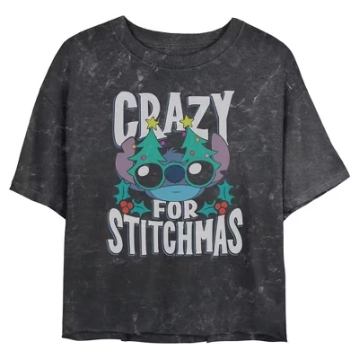 Женская футболка Lilo & Stitch Stitchmas, черная