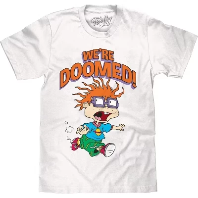 Футболка Rugrats Chuckie, мы обречены, белая