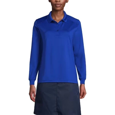 Женская школьная форма с длинным рукавом Rapid Dry Polo Shirt cobalt