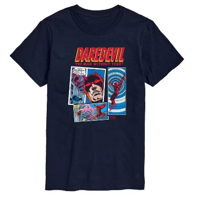 Мужская футболка Daredevil Comic Panels, синяя