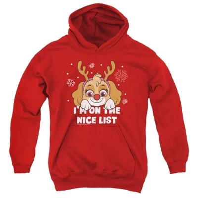 Толстовка с капюшоном для мальчиков Paw Patrol Skye Nice Christmas List красного цвета