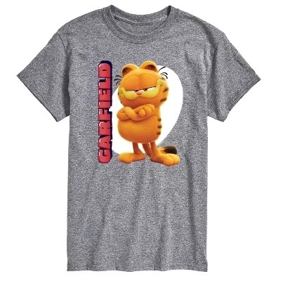 Мужская футболка Garfield Movie с принтом, серый меланж