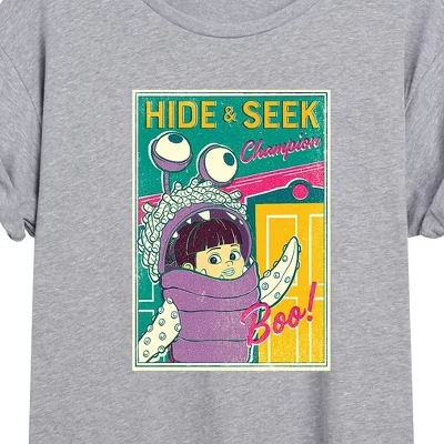 Женская футболка Boo Hide And Seek с объемным рисунком heather grey