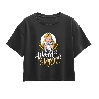 In World Of My Own Short Sleeve Boxy Graphic T-Shirt black